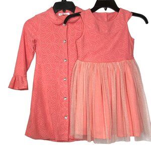 NANNETTE GIRLS 2 PIECES SET DRESS & COAT OUTFIT SIZE 6 NWT‎